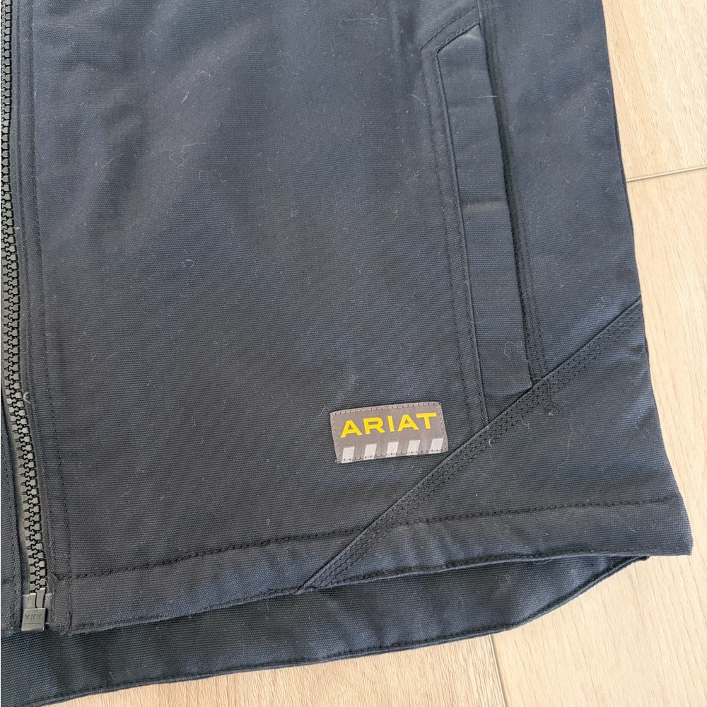 ARIAT MEN'S REBAR DURACANVAS WORK VEST BLACK LARGE - Picture 2 of 6